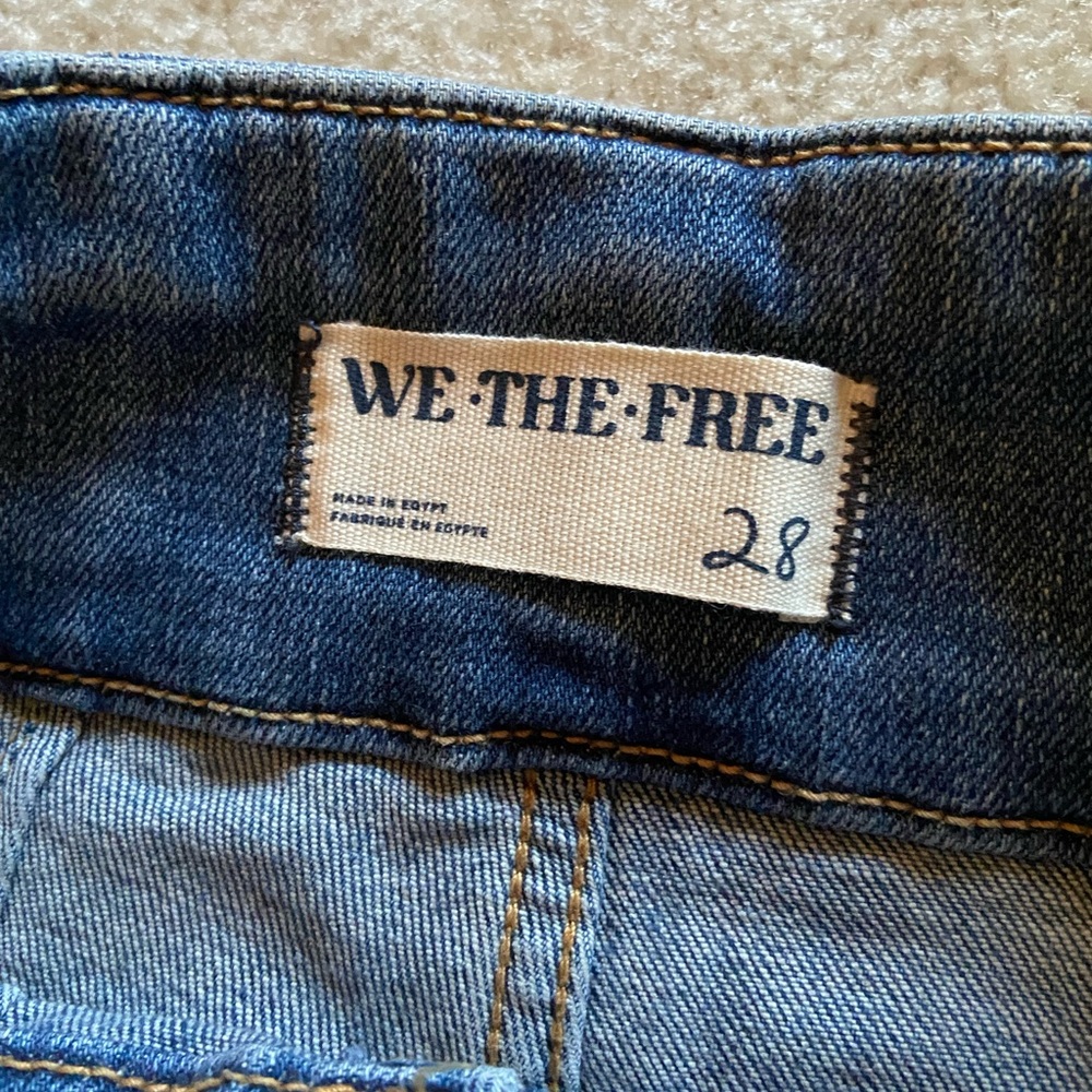 Free People We The Free Sunburst Blue Flare Leg Jeans - Picture 4 of 4